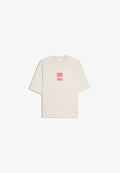 Bershka SHORT SLEEVE BOXY-FIT - PRINT T-SHIRT - Print T-shirt - grey