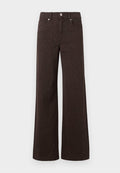 ONLY ONLMADISON WIDE ANIMAL PANT - Wide Leg - chicory coffee