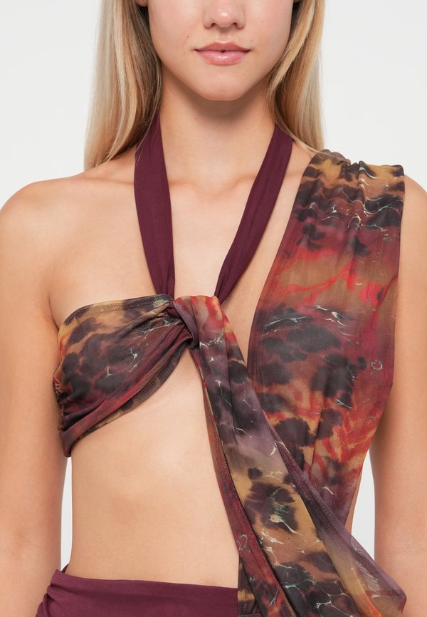 Jaded London ASYMMETRIC DRAPED MAXI DRESS