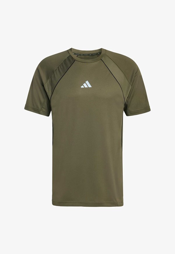 adidas Performance TEE - Print T-shirt - olive strata