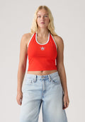 Levi's® ELLA HALTER - Top - halter tank starfish signal red / bright white