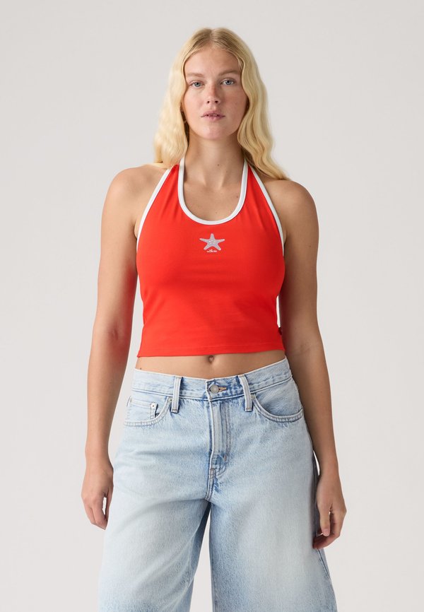 Levi's® ELLA HALTER - Top - halter tank starfish signal red / bright white