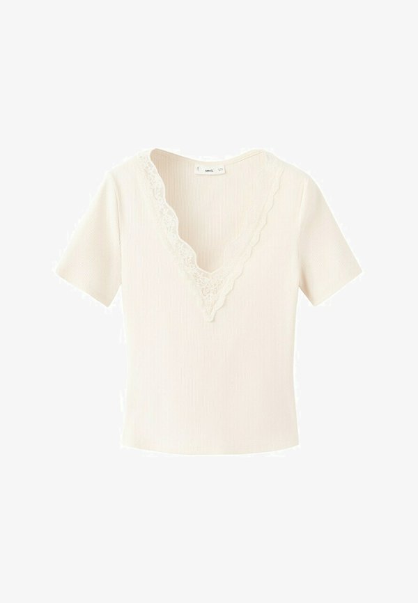 Mango ADULT - Print T-shirt - ecru