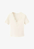 Mango ADULT - Print T-shirt - ecru