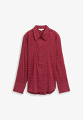 TOM TAILOR MIT MUSTER - Button-down blouse - small red wave print