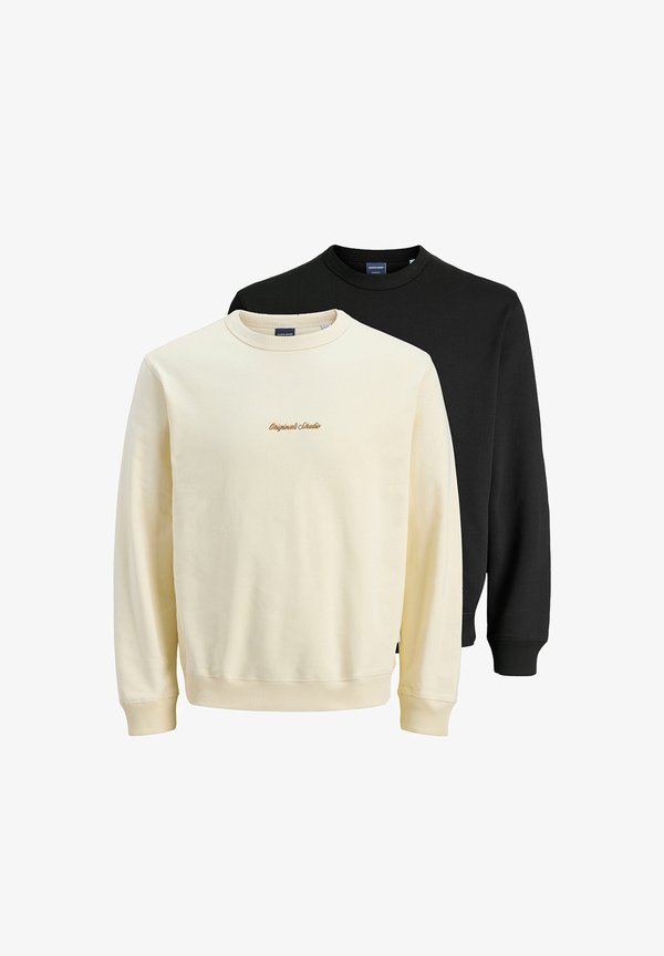 Jack & Jones 2ER PACK  - Sweatshirt - beige   schwarz