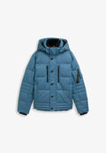 TOM TAILOR PUFFER WITH HOOD - Winter jacket - real teal blue