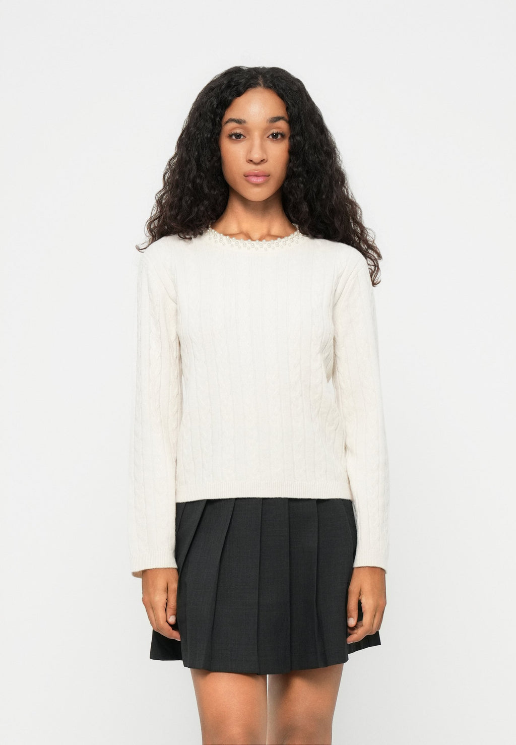 Vero Moda VMLUNA CABLE PEARL PULLOVER