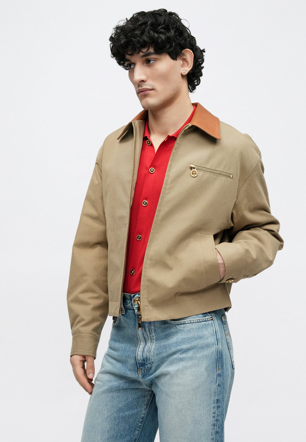 Versace BLOUSON SOFT HAND FABRIC CONTRAST