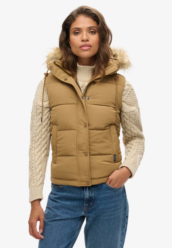 Superdry & Co EVEREST - Waistcoat - sandstone