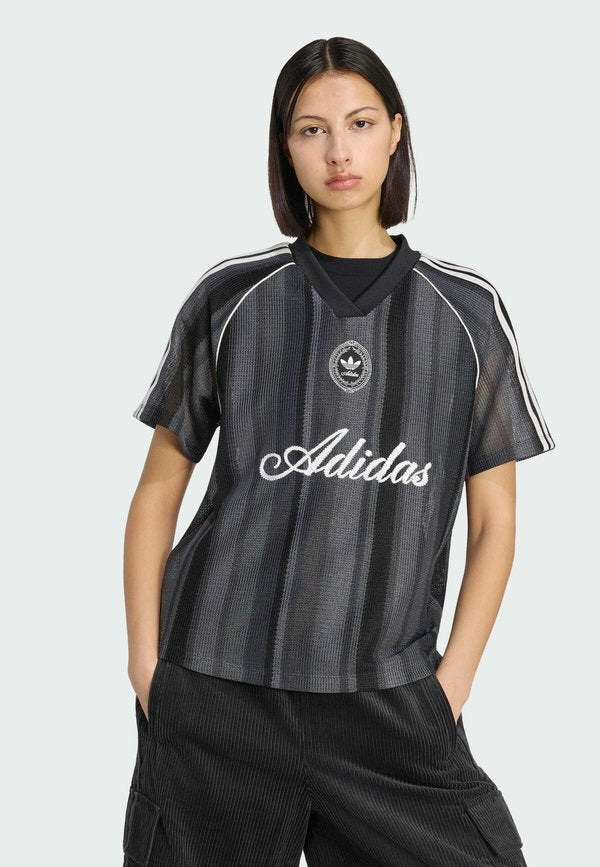 adidas Originals SUMMER GLOW KNITTED OVERSIZED - Print T-shirt - black black