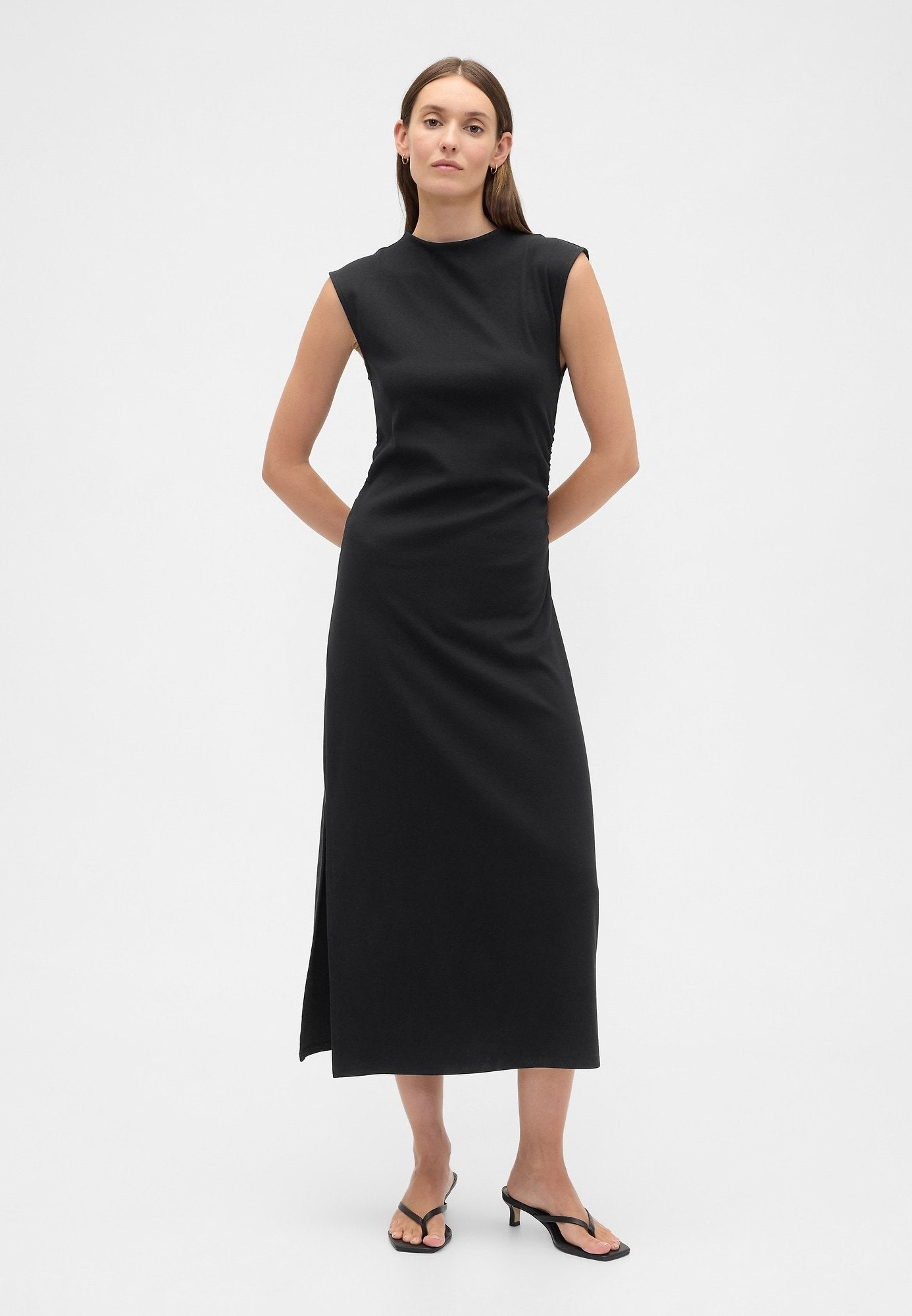 GAP V RUCHED HIGH NECK MAXI