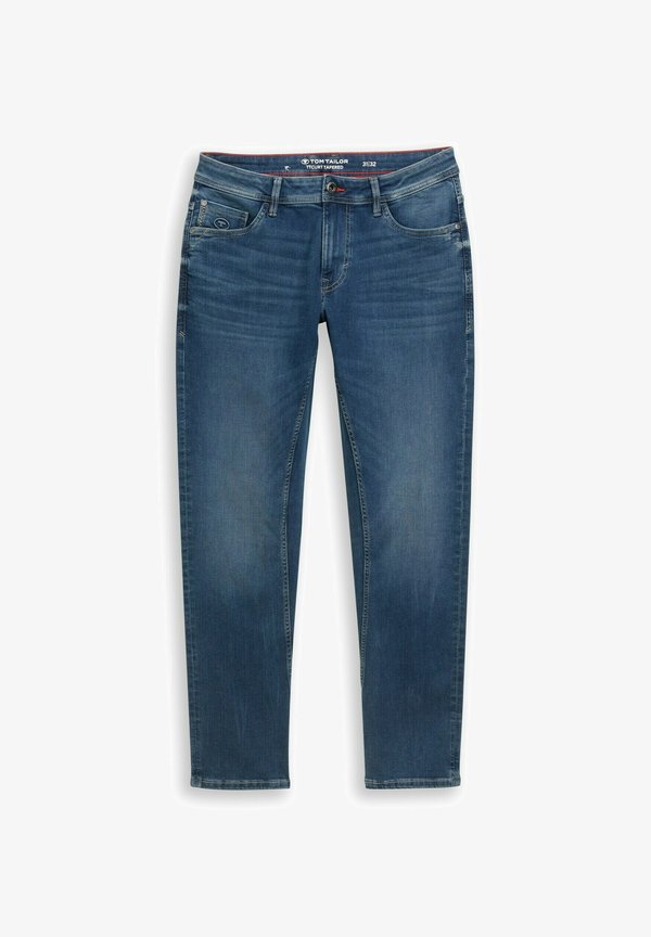 TOM TAILOR TTCURT TAPERED FIT - Slim fit jeans - used dark stone blue denim