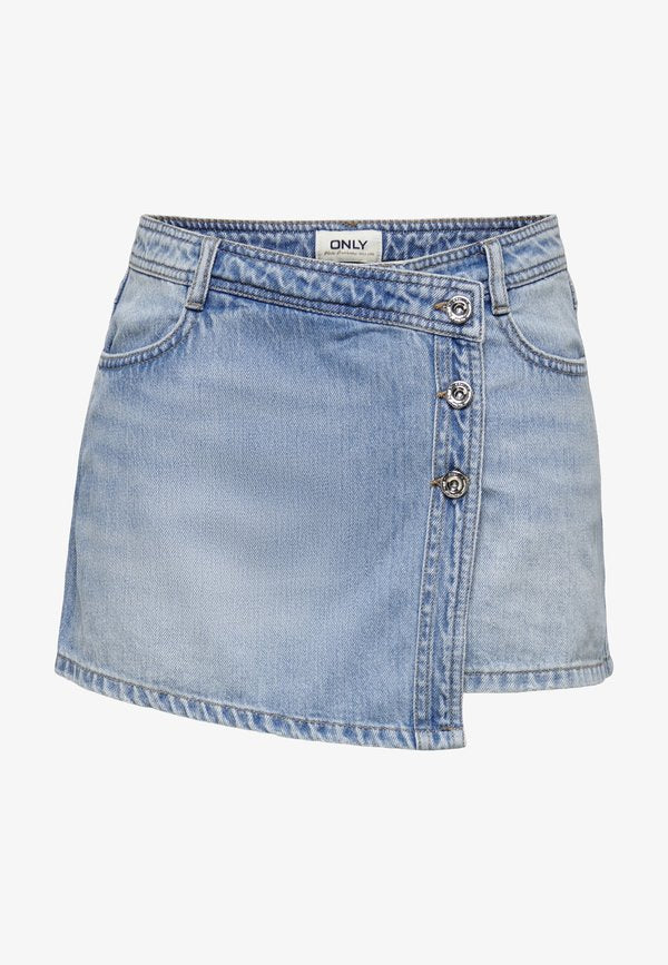 ONLY ONLLESLY Mini - Skort - light blue denim