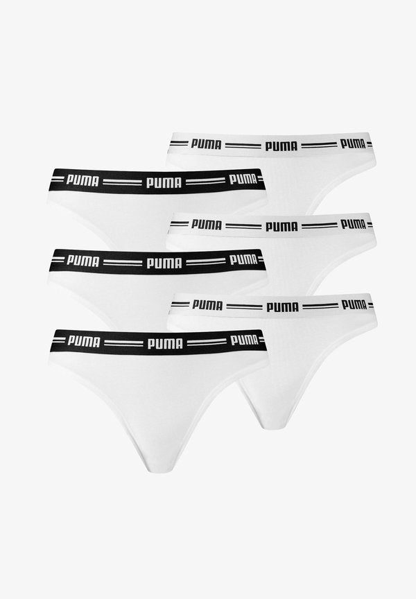 Puma STRING SOFT WEBGUMMIBUND LOGO 6ER PACK - Thong - weiß