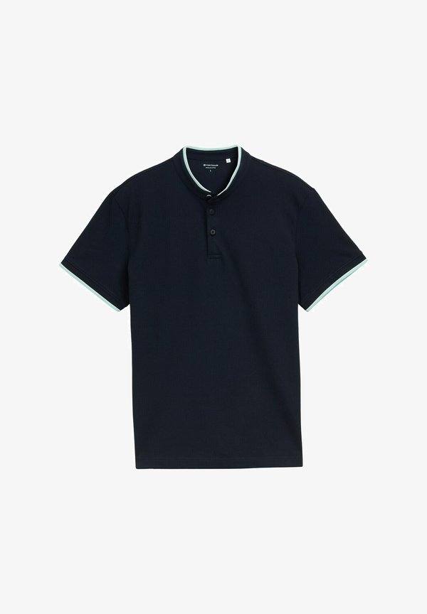 TOM TAILOR MIT STEHKRAGEN - Basic T-shirt - sky captain blue