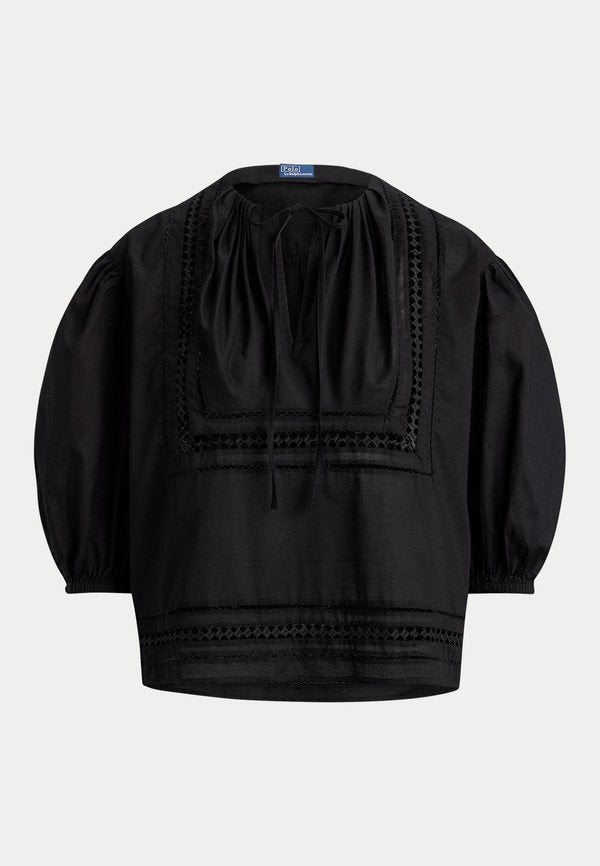 Polo Ralph Lauren LACE-TRIM COTTON SHIRT