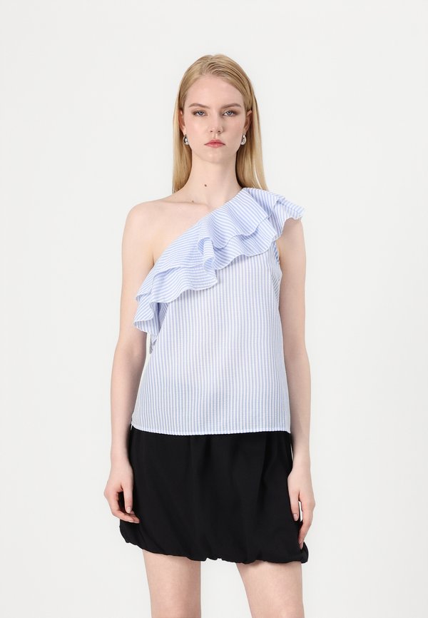 Vero Moda VMMILLIE - Top - bright white/blue