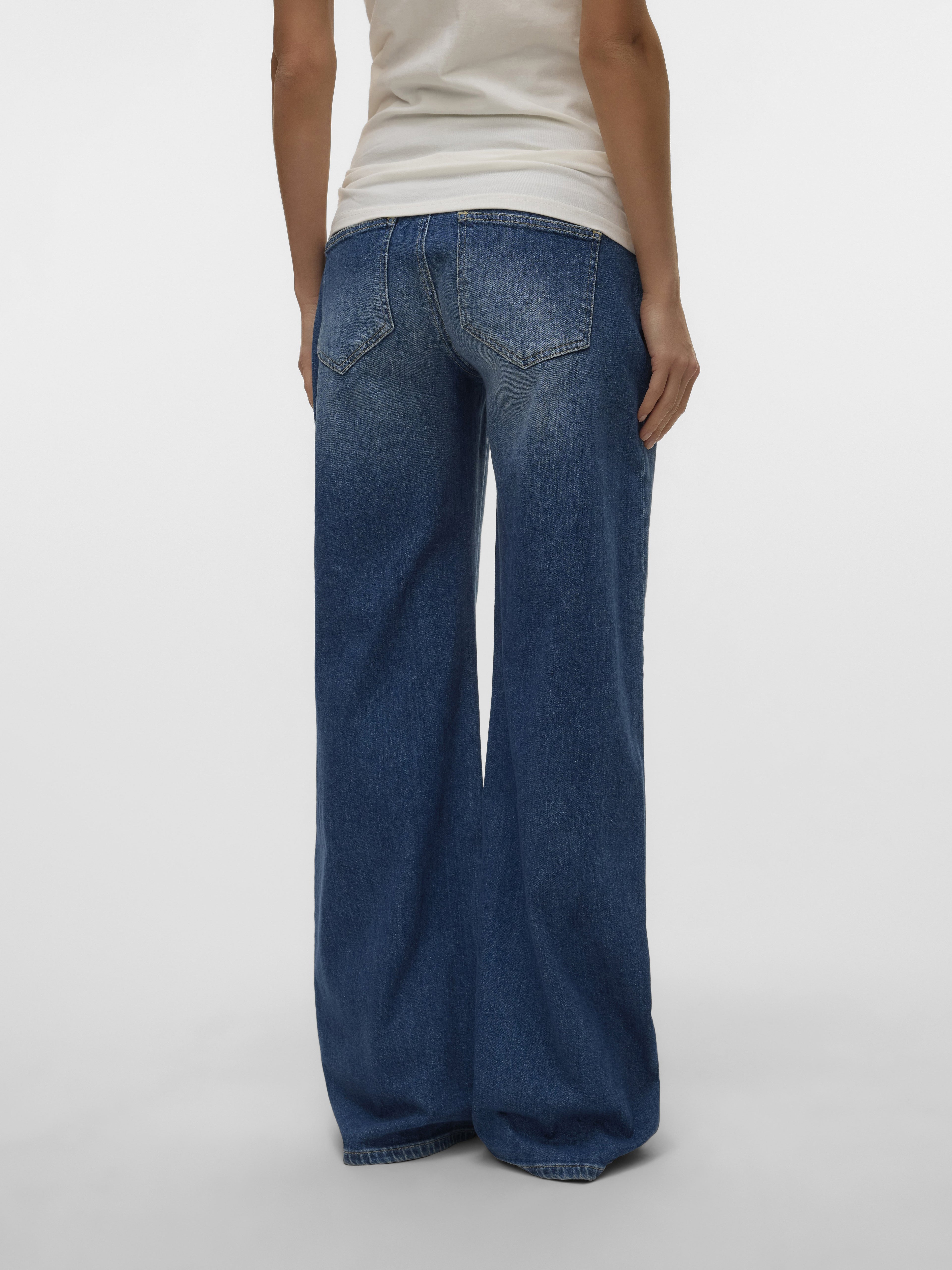 MAMALICIOUS Wide-leg maternity Wide Leg Fit Mid waist