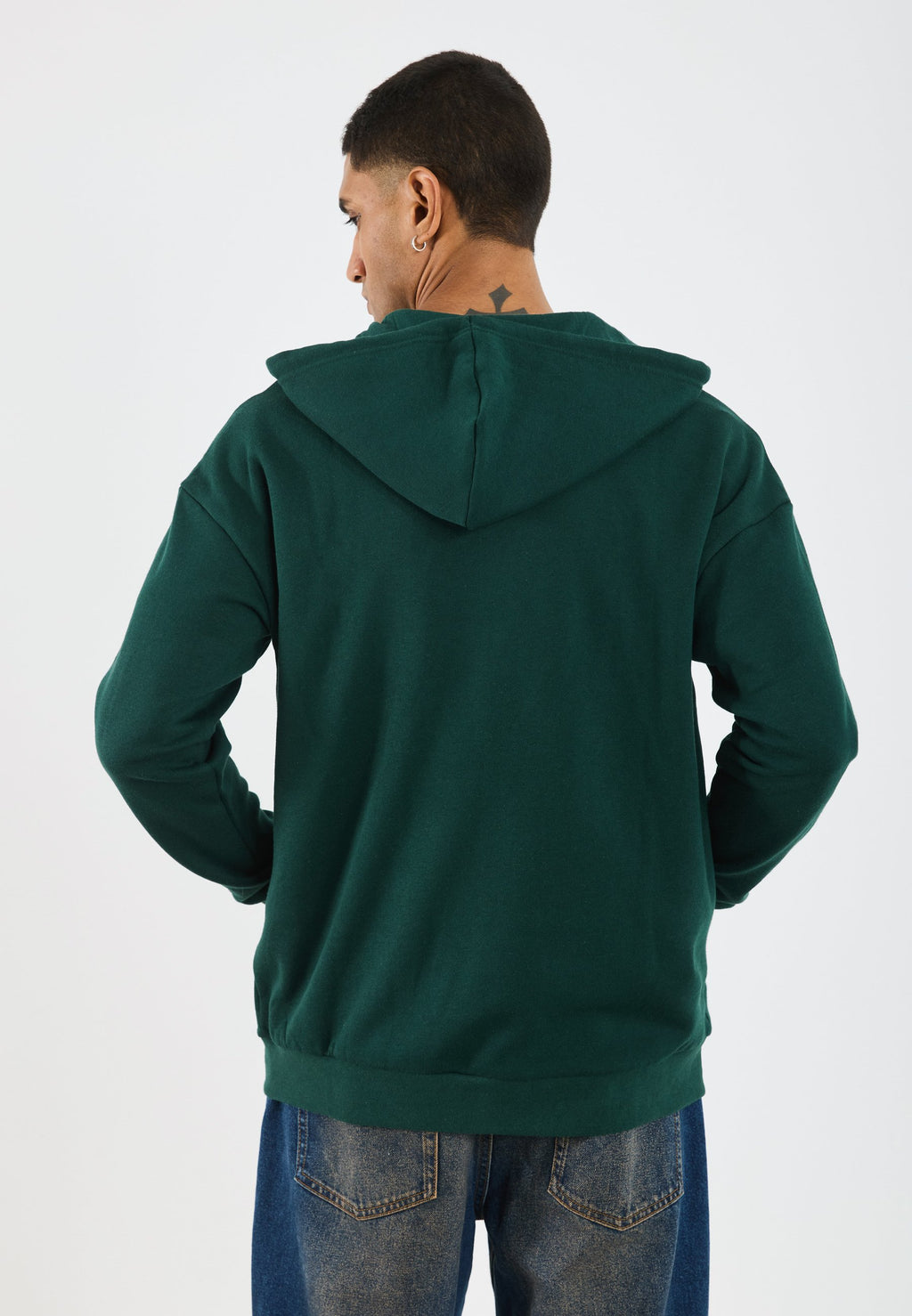 YOURTURN UNISEX RELAXED FIT ZIP-UP HOODIE