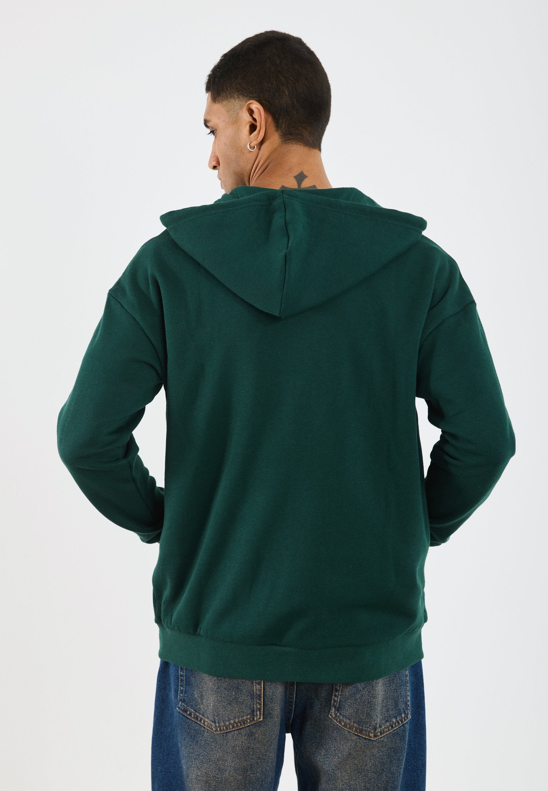 YOURTURN UNISEX RELAXED FIT ZIP-UP HOODIE