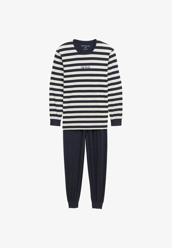 TOM TAILOR SET MIT STREIFENMUSTER - Pyjama set - blue stripes