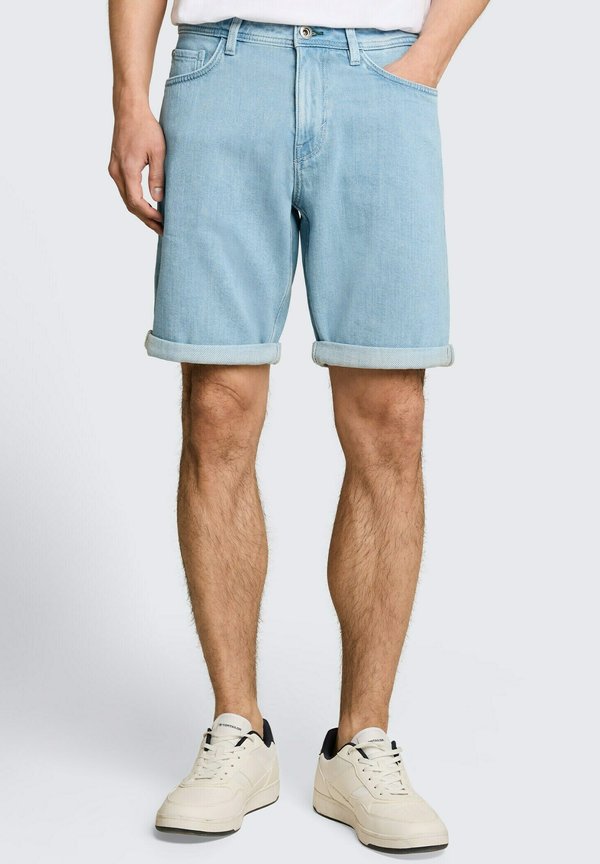 TOM TAILOR TTMORRIS RELAXED FIT - Denim shorts - clean light stone blue denim