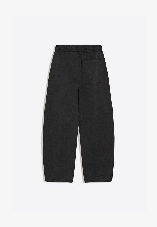 Bershka WIDE INTERLOCK BALLOON - Trousers - grey