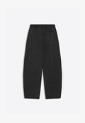 Bershka WIDE INTERLOCK BALLOON - Trousers - grey
