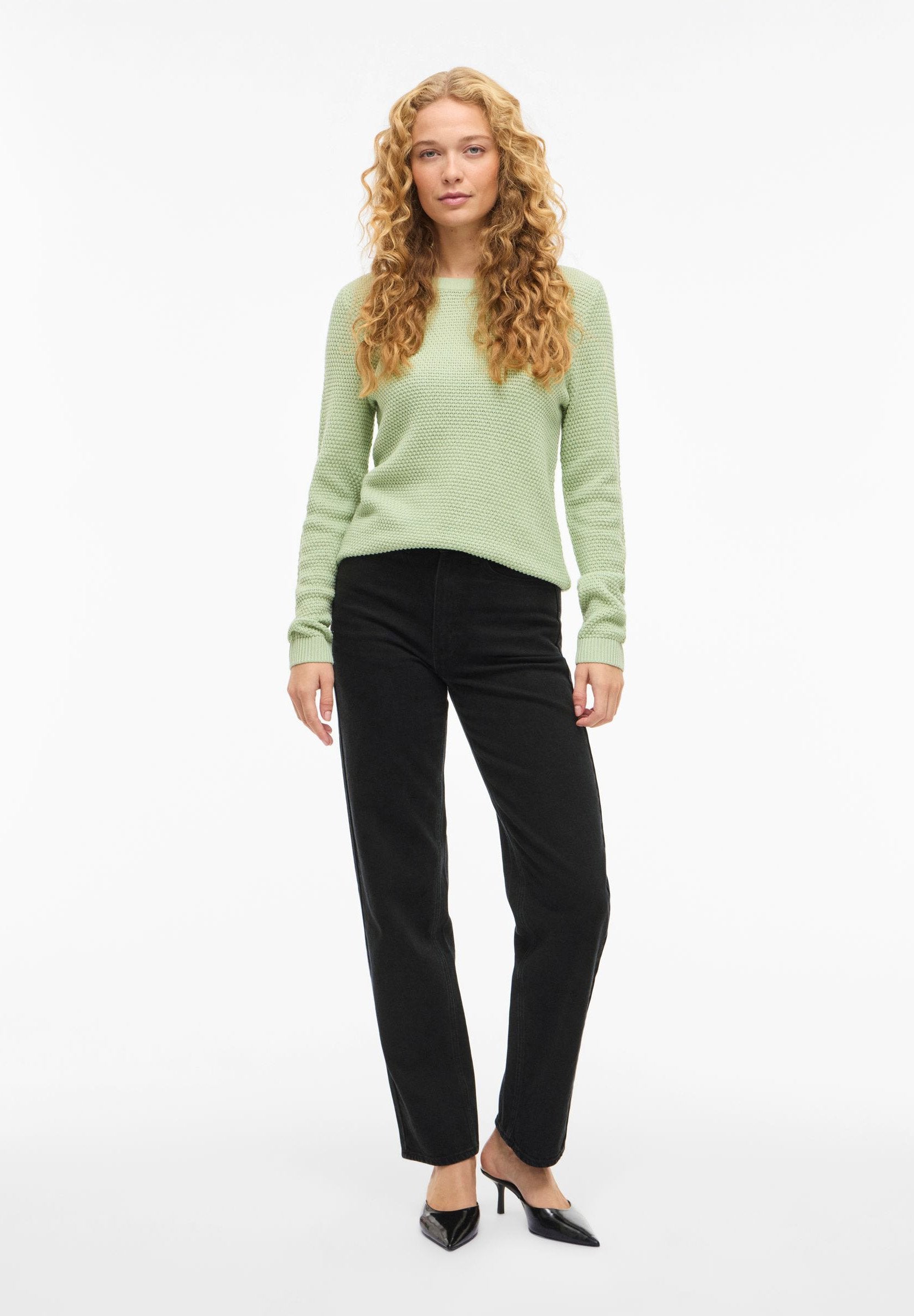 VILA VIDALO O-NECK L/S KNIT TOP- NOOS