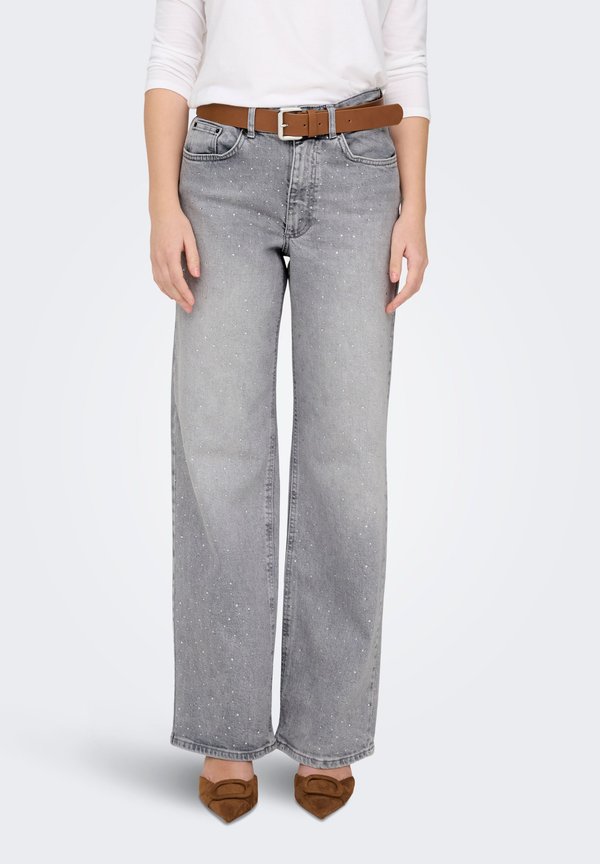ONLY Wide-fit ONLJUICY High waist Wide Leg Fit - Flared Jeans - medium grey denim