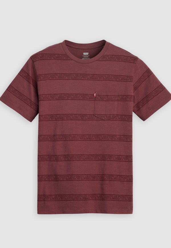 Levi's® CLASSIC POCKET TEE - Print T-shirt - kabir/oxblood