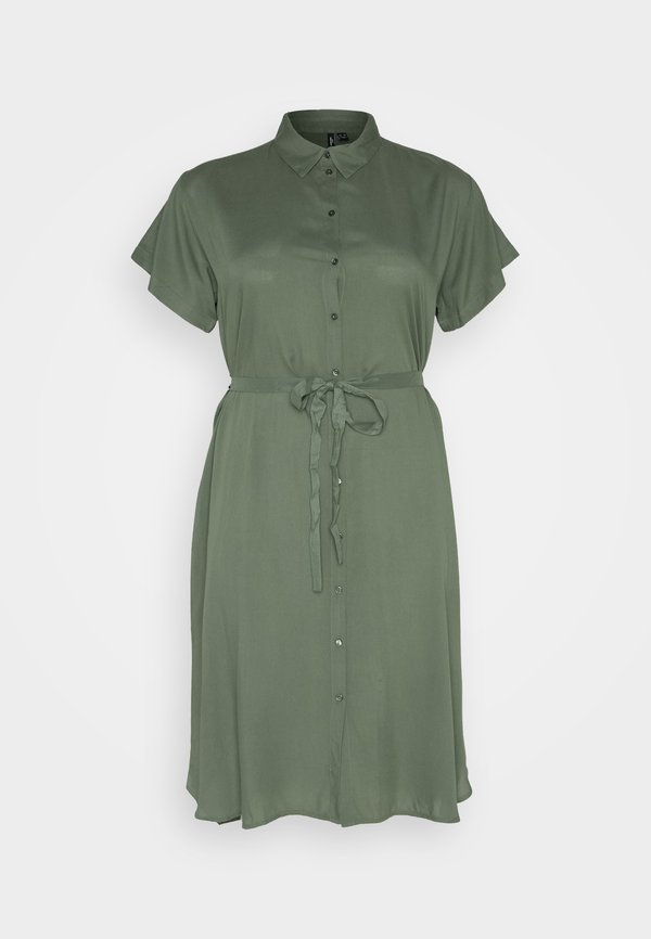 Vero Moda Curve VMBUMPY Long - Shirt dress - laurel wreath