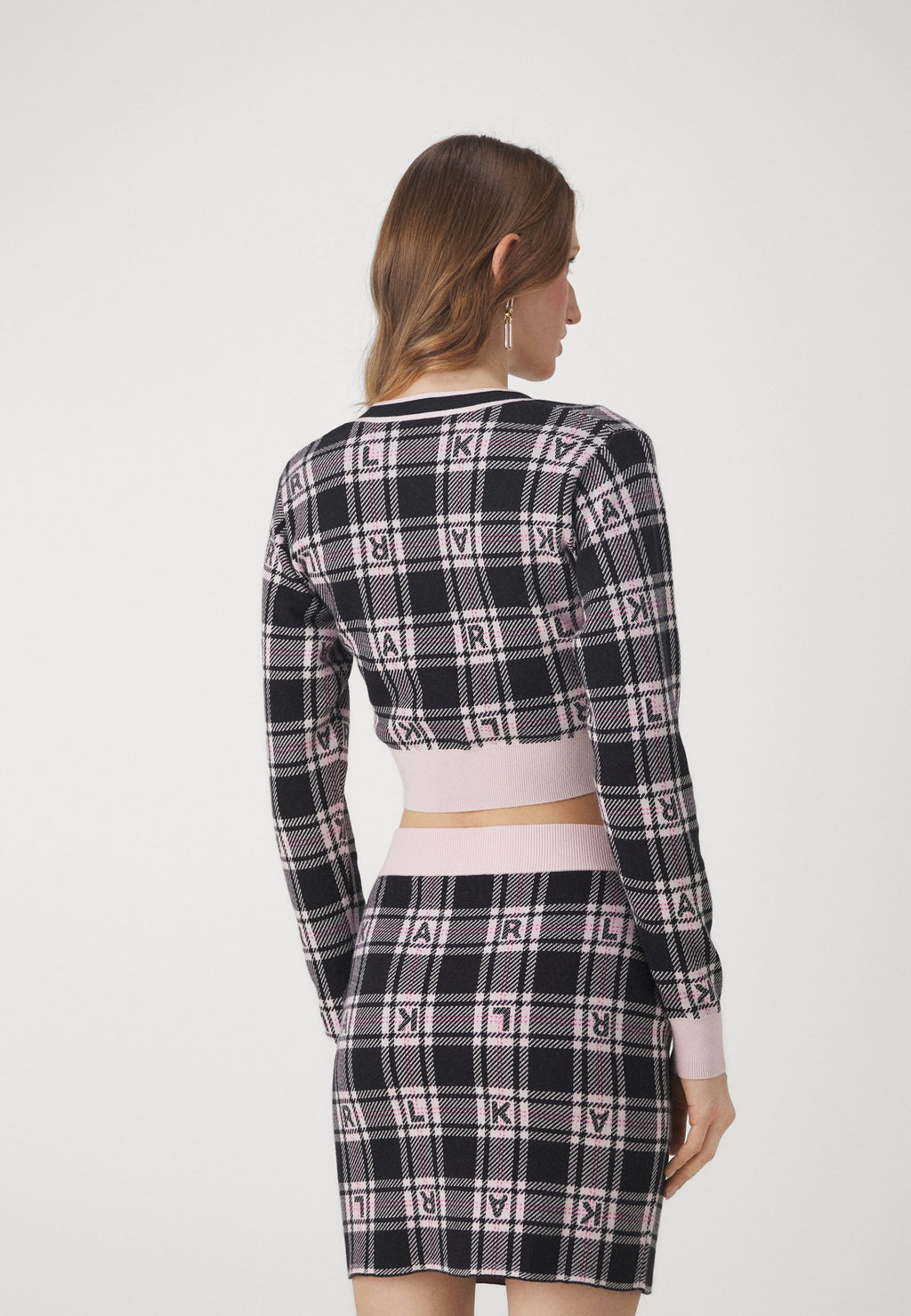 CHECKED CROPPED CARDIGAN Media 3