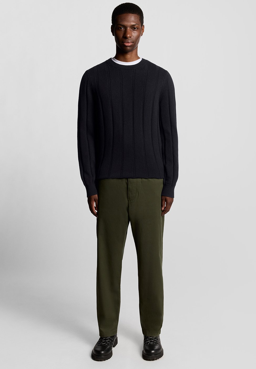 Lyle & Scott DROP STITCH CREW NECK