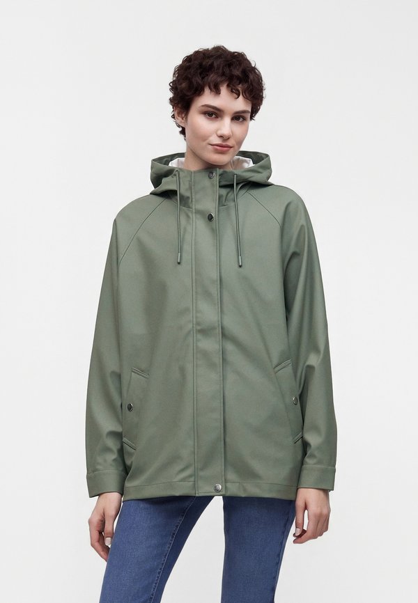 ONLY ONLELISA SHORT RAINCOAT - Waterproof jacket - castor gray