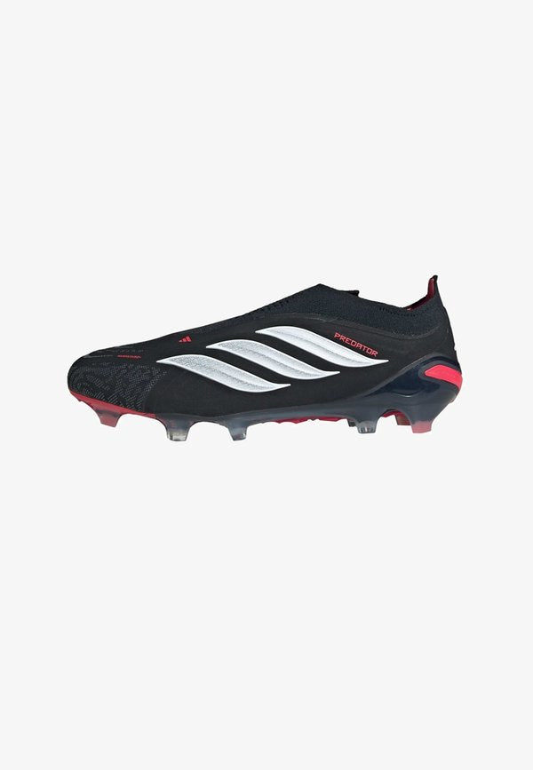 adidas Performance PREDATOR ELITE LACELESS - Firm-ground football boots - core black   cloud white   lucid red