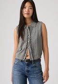 Levi's® SUPER SOFT MINI RUFFLE VEST - Waistcoat - dark heather gray bros