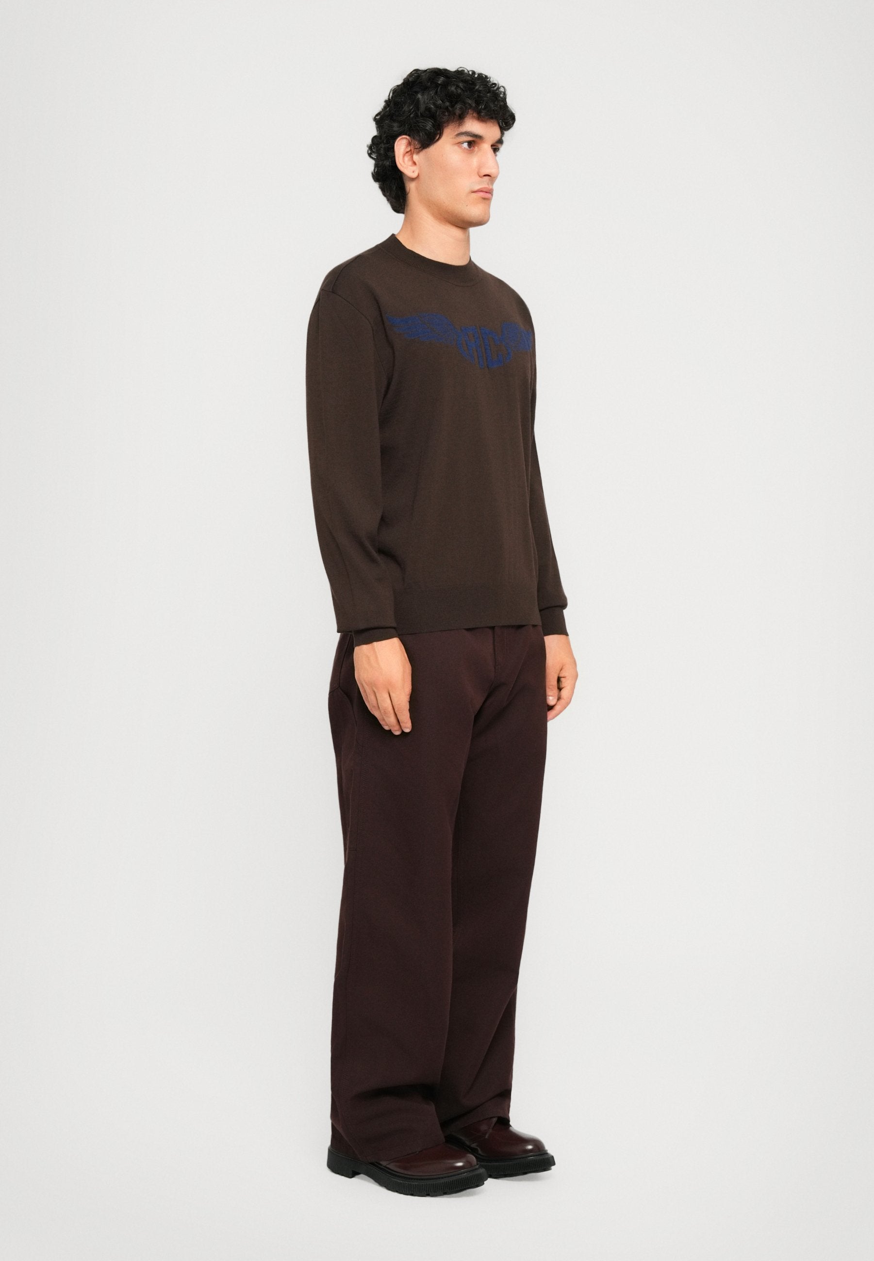Roberto Cavalli LOGO KNIT CREWNECK SWEATER