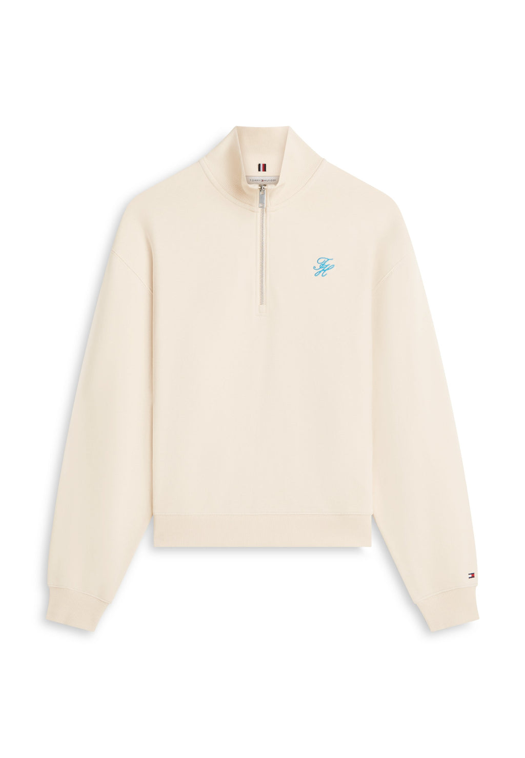 LOGO EMBROIDERY TERRY HALF-ZIP JUMPER Media 1