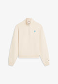Tommy Hilfiger LOGO EMBROIDERY TERRY HALF-ZIP JUMPER - Sweatshirt - country ivory