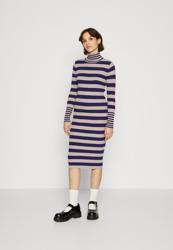 Vero Moda Petite VMMAXINE ROLLNECK CALF DRESS - Shift dress - toadstool/astral aura