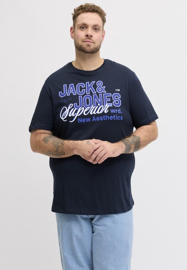 Jack & Jones Plus Size - Print T-shirt - navy blazer