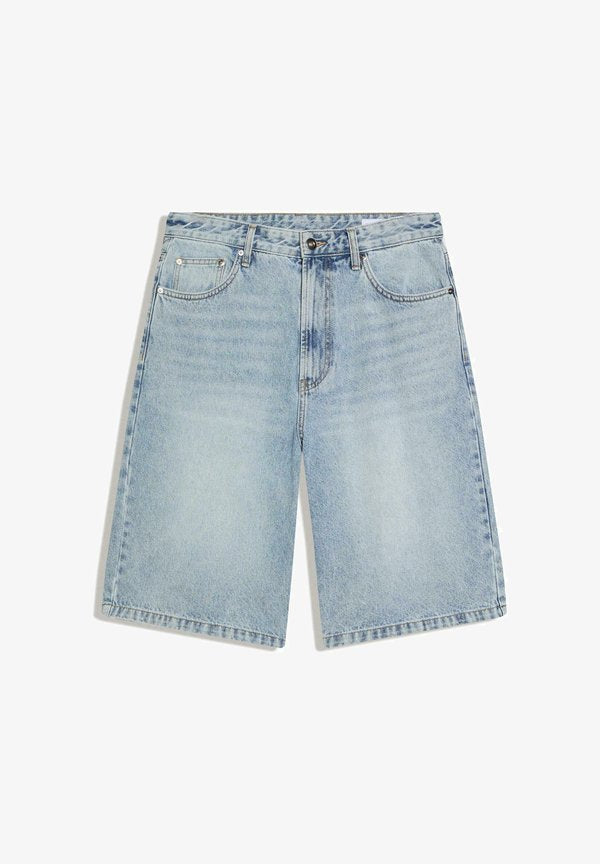 Bershka Denim shorts - light blue