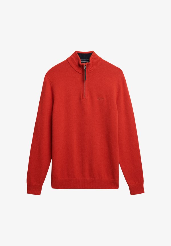 Superdry & Co HALF ZIP - Jumper - vermillion orange marl