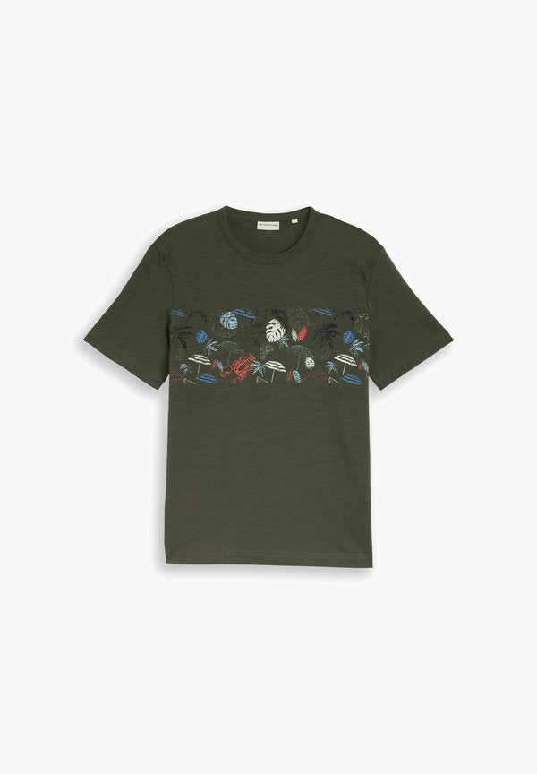 TOM TAILOR PRINTED T-SHIRT - Print T-shirt - deep leaf green