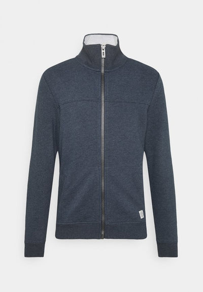 TOM TAILOR WITH CUTLINE - Zip-up sweatshirt - sky captain blue