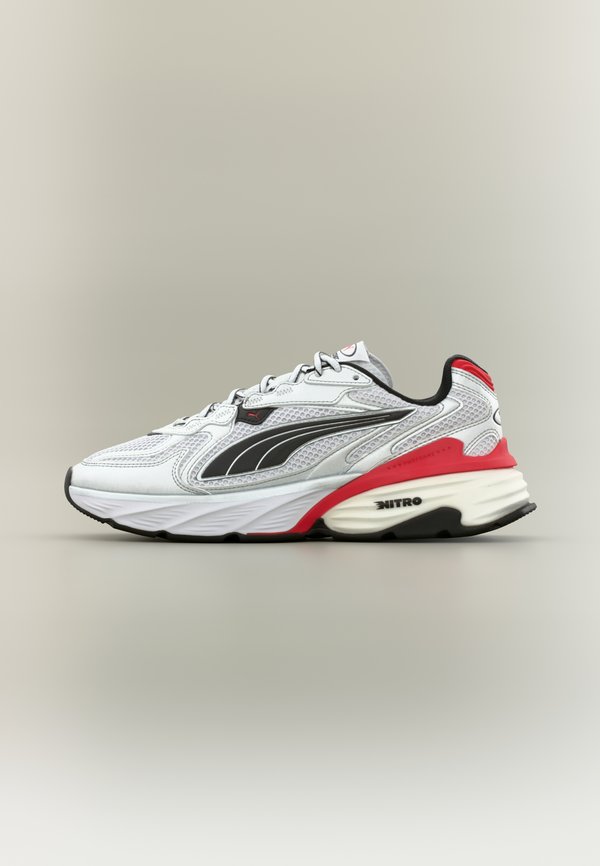 Puma FADE NITRO LS UNISEX - Trainers - silver-coloured/white/for all time red