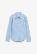 TOM TAILOR FITTED - Button-down blouse - blue white poplin stripe