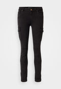 ONLY ONLMISSOURI ANKL - Cargo trousers - black washed